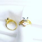 Lucky Evil Eye C zircon Butterfly  Turkish Ring - Pink