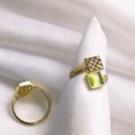 CUBIC stone CZ ring - light green