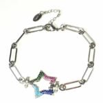 Eligant Sterling Silver Multistone Star bracelet