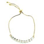 Goldplated Ovalcrystal  Bracelet