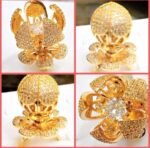 Precious Goldplated Flower rotating Ring - Image 3