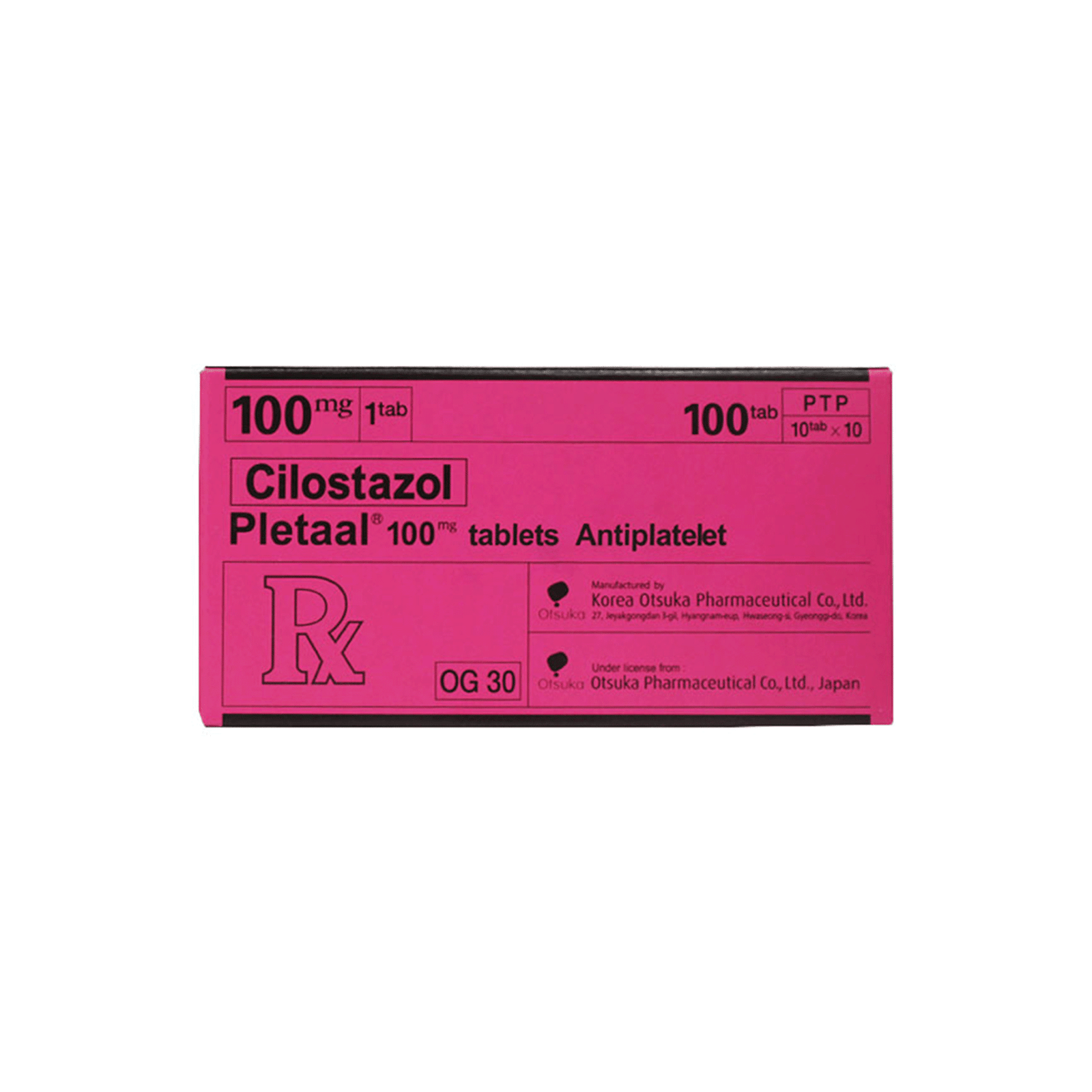 16731Pletaal-Tab-100mg-10x10s.png Pletaal 100Mg Tablets