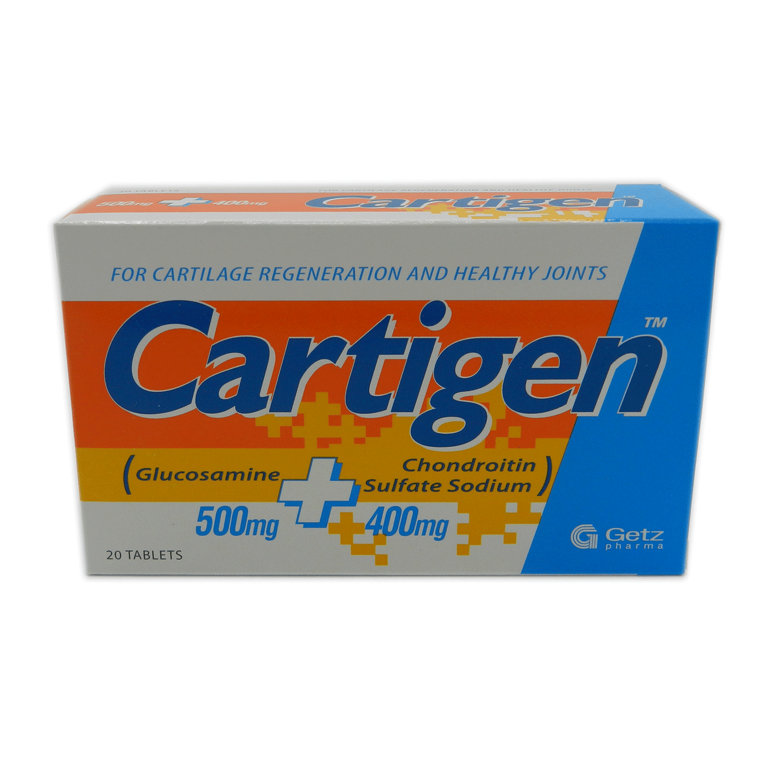 7686CARTIGEN-TAB-500-mg-400mg-20s.png Cartigen Plus 500+400Mg Tablets