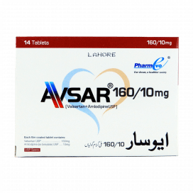 Avsar-Tab-160mg-10mg-14s-466.png Avsar 160/10mg Tablet - Image 1