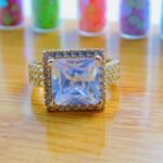 Vintage Bride Luxery Gemstone Ring - Silver