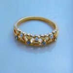 Dual Heart Band Valentine Ring - Golden