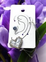 LUXery heart stud and Earcuff - silver