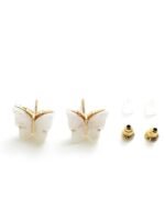 Eligant butterfly studs  - White