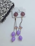 Trendy Shiny Danglers - violet - Image 2