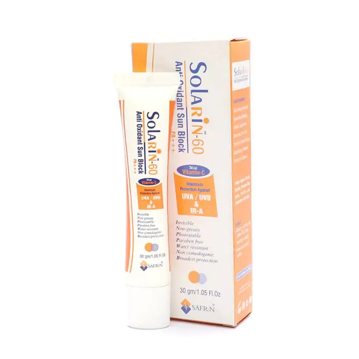 SOLARIN_SPF60_30GM.webp Solarin 60 Sunblock 30gm - Image 1