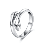 Sterling 925 Love Hug Ring - Silver