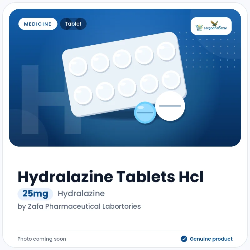 Hydralazine Tablets Hcl 25mg Tablet