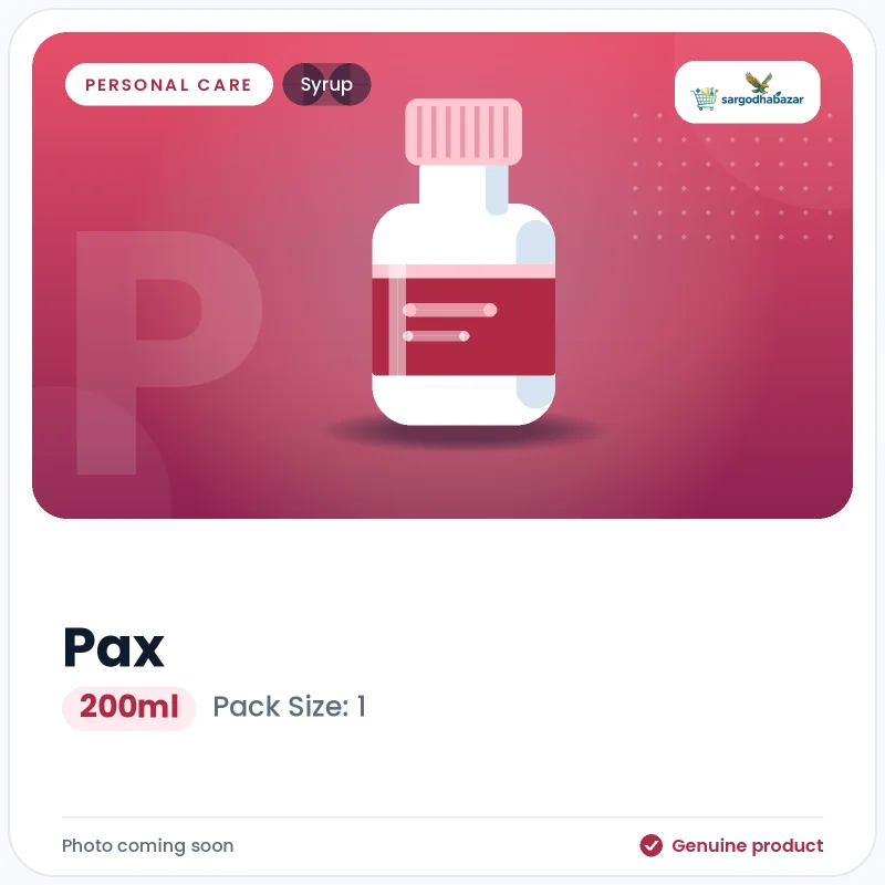 Pax 200ml Syrup Pax 200ml Syrup